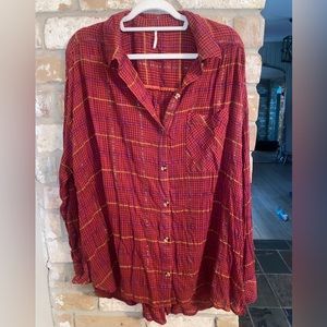 Free People Button Down Top